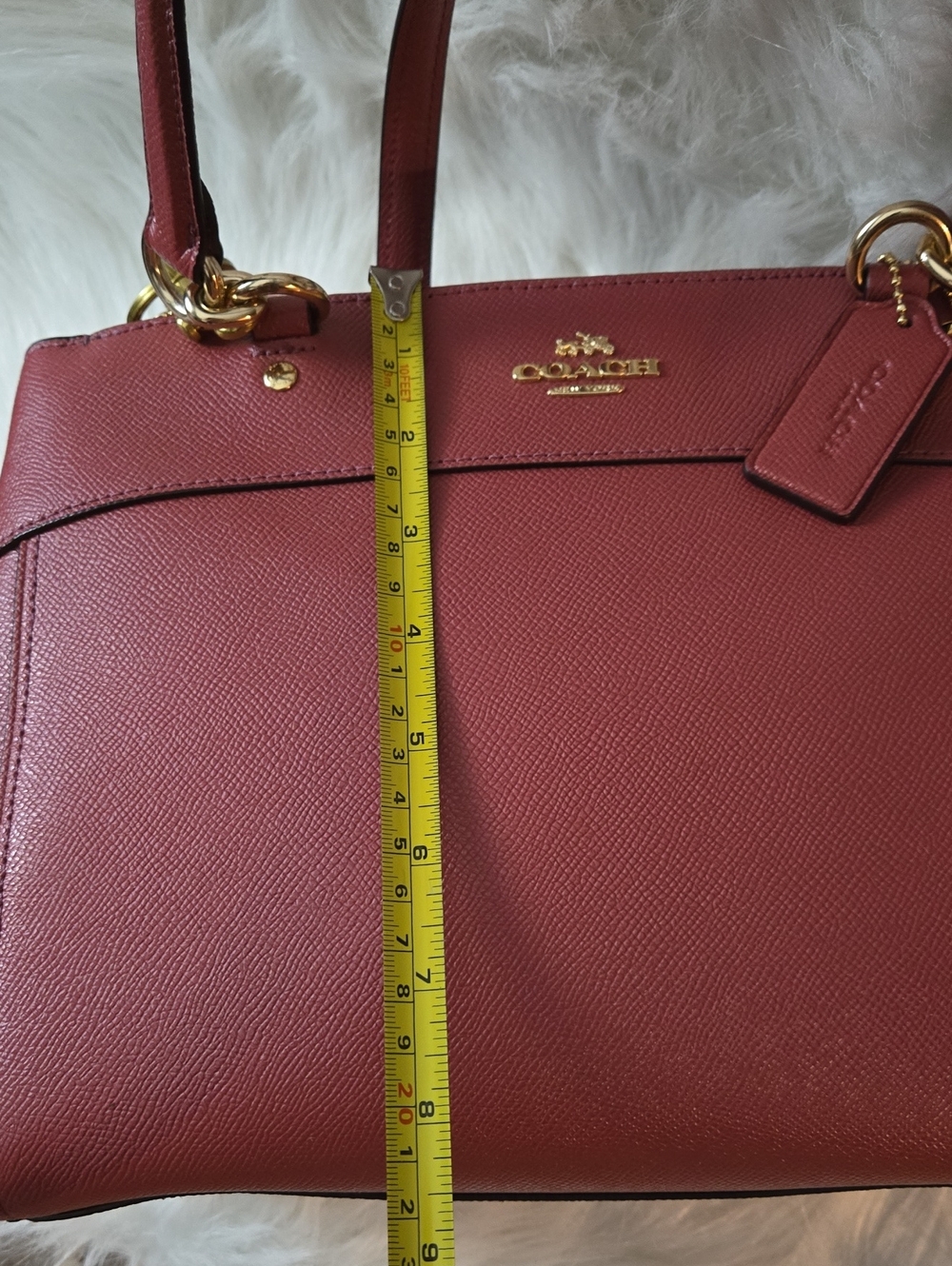 Coach Pink Leather Satchel with Cherry Charm - Picture 11 of 12